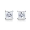 2_8c1c279b-97db-4f45-be63-bccea456ac1f_600x600 Princess Moissanite Diamond Sterling Silver Stud Solitaire Diamond Earring, Jewelry For Women, Anniversary Gift For Her