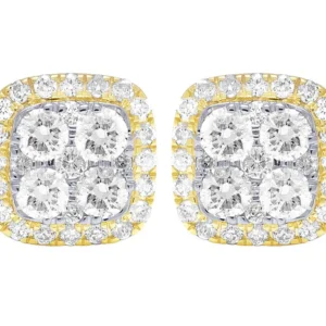 2_f8b531e1-99c0-4ff7-9b43-bf2e400f1b5f_600x600 Round Moissanite Diamond Sterling Silver Stud Halo Diamond Earring, Jewelry For Women, Anniversary Gift For Her