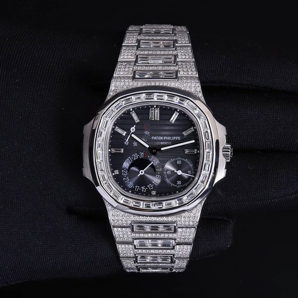 2_fbe41682-7ad7-4704-8cfd-c5a95b67e193_600x600 Patek Philippe Geneve Round & Baguette Moissanite Diamond Men Automatic Watch, White Gold Plated Full Iced Out Men Watch For Birthday Gift