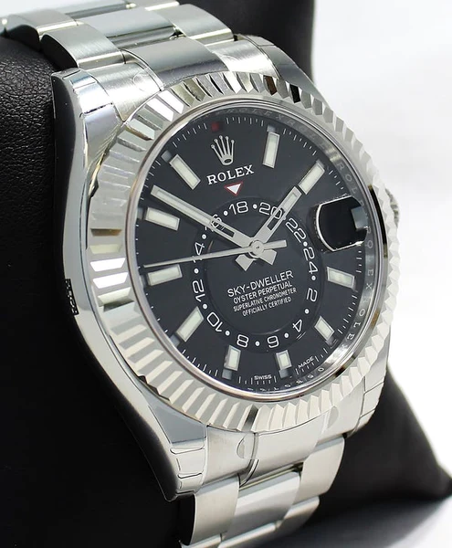 Rufurnished Sky Dweller Fully Automatic Watch, Stainless Steel Birthday Gift Watch For Him