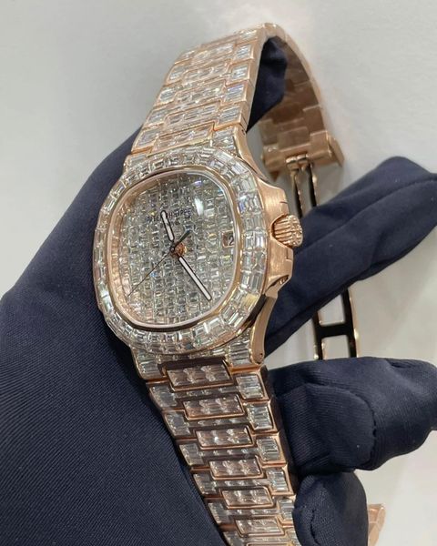 3_4e680f8a-89d4-4731-809a-f07fdafdd57d_600x600 Patek Philippe Baguette Diamond Men Automatic Watch, Rose Gold Plated Men Watch For Birthday Gift