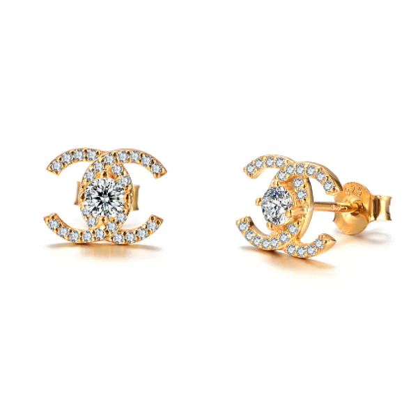 Round Moissanite Diamond Sterling Silver Stud Diamond Earring, 10K/14K Gold Jewelry For Women, Anniversary Gift For Her
