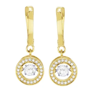 Round Moissanite Diamond Sterling Silver Stud Diamond Earring, 10K/14K Gold Jewelry For Women, Anniversary Gift For Her