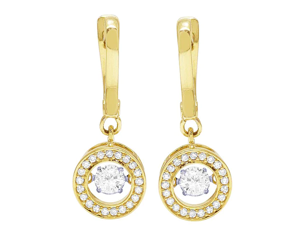 Round Moissanite Diamond Sterling Silver Stud Diamond Earring, 10K/14K Gold Jewelry For Women, Anniversary Gift For Her