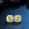 3_96650178-e173-472b-b2bf-5189c4487bac_600x600 Yellow Cushion Moissanite Diamond Sterling Silver Stud Diamond Earring, 10K/14K Gold Jewelry For Women, Anniversary Gift For Her