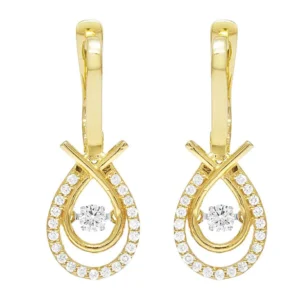 Round Moissanite Diamond Sterling Silver Stud Diamond Earring, 10K/14K Gold Jewelry For Women, Anniversary Gift For Her