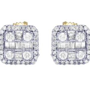 3_bc113406-85e6-48cd-bb4d-ce36efd36c15_600x600 Round & Baguette Moissanite Diamond Sterling Silver Stud Diamond Earring Jewelry For Women, Anniversary Gift For Her