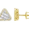 3_c1124455-d11c-4a9f-b7eb-507768bd644a_600x600 Baguette & Round Moissanite Diamond Sterling Silver Stud TRIANGLE Diamond Earring, 10K/14K Gold Hip Hp Jewelry For Women, Anniversary Gift For Her