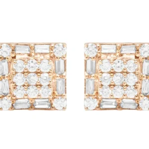 3_d974c695-289e-4c4f-97d2-bc1520ffd698_600x600 Baguette & Round Moissanite Diamond Sterling Silver Stud Diamond Earring, Jewelry For Women, Anniversary Gift For Her