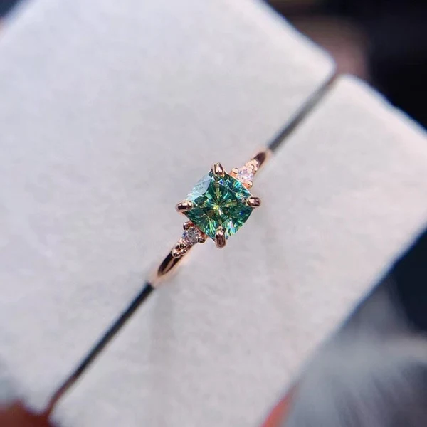 4_37b4a9de-5bf7-458a-9226-ab4437d27a36_600x600 - Copy Dainty & Gorgeous Green Cushion Moissanite Ring Leafs band ring , Sterling Silver Women Ring, Anniversary gift, Women's Ring