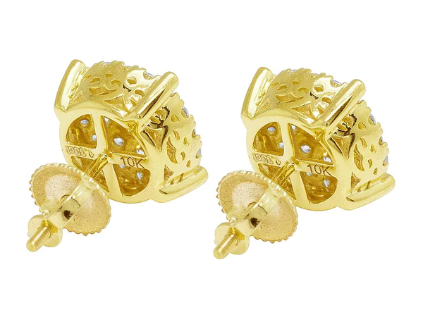 Round Moissanite Diamond Sterling Silver Stud Cluster Diamond Earring, Jewelry For Women, Anniversary Gift For Her