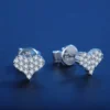 4_74fd729d-d102-411e-8a0a-b430261f3fa6_600x600 Round Moissanite Diamond Sterling Silver Stud HEART Diamond Earring, Jewelry For Women, Anniversary Gift For Her