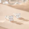 4_8abecbe8-957c-4de3-87eb-a23e3953a877_600x600 Round Moissanite Diamond Sterling Silver Stud Diamond Earring, Jewelry For Women, Anniversary Gift For Her