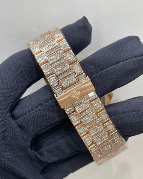 4_b432fb1f-f6bf-41fc-9dd1-f45bbf8aec94_600x600 Patek Philippe Baguette Diamond Men Automatic Watch, Rose Gold Plated Men Watch For Birthday Gift