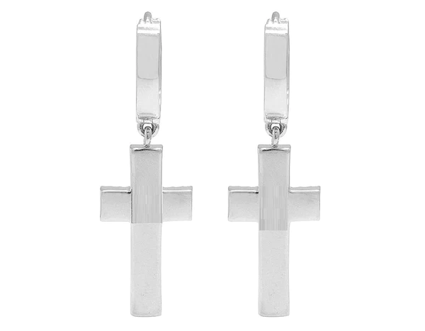 4_d2ff705b-2ff2-4518-bb9c-ef220c9e3069_600x600 Round Moissanite Diamond Sterling Silver Stud Diamond CROSS Earring, 10K/14K Gold Jewelry For Women, Anniversary Gift For Her