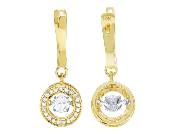 Round Moissanite Diamond Sterling Silver Stud Diamond Earring, 10K/14K Gold Jewelry For Women, Anniversary Gift For Her