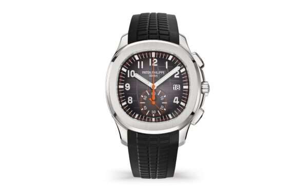 5968A_001_1 Replica Patek Philippe Aquanaut 42mm Stainless Steel Men Watch, Fully Automatic Black Silicon Band Watch Gift For Him