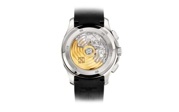 5968A_001_2 Replica Patek Philippe Aquanaut 42mm Stainless Steel Men Watch, Fully Automatic Black Silicon Band Watch Gift For Him