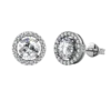Round Moissanite Diamond Sterling Silver Stud Diamond Earring, 10K/14K Gold Jewelry For Women, Anniversary Gift For Her