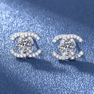 5_b766bfd1-238c-41d1-bcaa-09e3ee28499a_600x600 Round Moissanite Diamond Sterling Silver Stud Halo Diamond Earring, Jewelry For Women, Anniversary Gift For Her