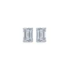 Emerald Moissanite Diamond Sterling Silver Stud Solitaire Diamond Earring, Jewelry For Women, Anniversary Gift For Her