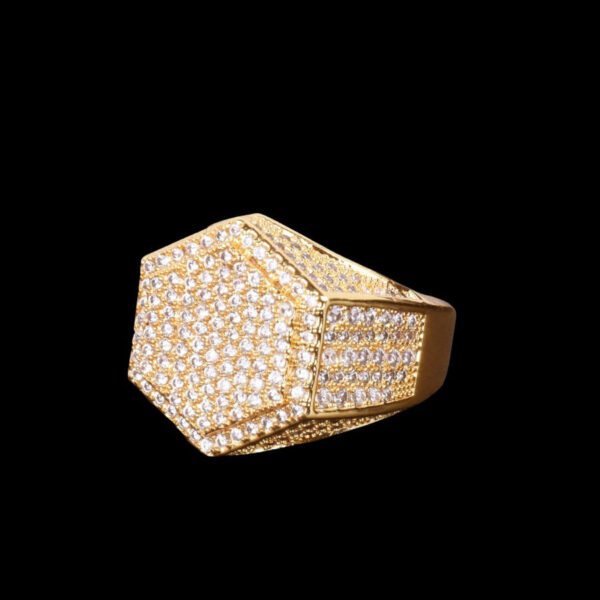 HEXAGON EDITION FULL OF ICE LUXURY STYLE RING