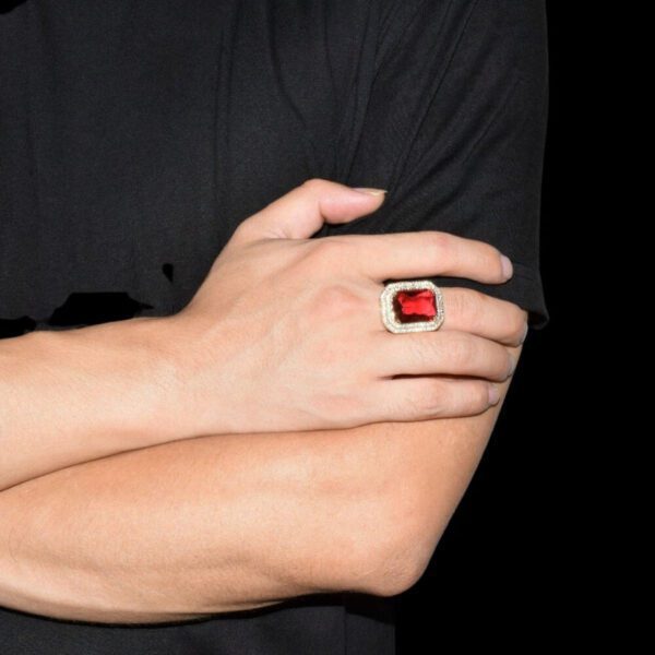 EMERALD STONES EDITION TENNIS AROUND VARIETY COLORS ICED OUT RINGS