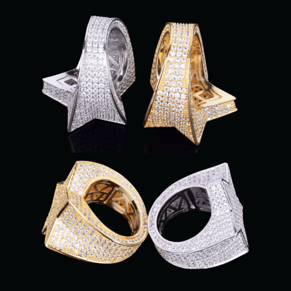 STAR EDITION FASHION DESIGN BLING BLING ICED OUT RING