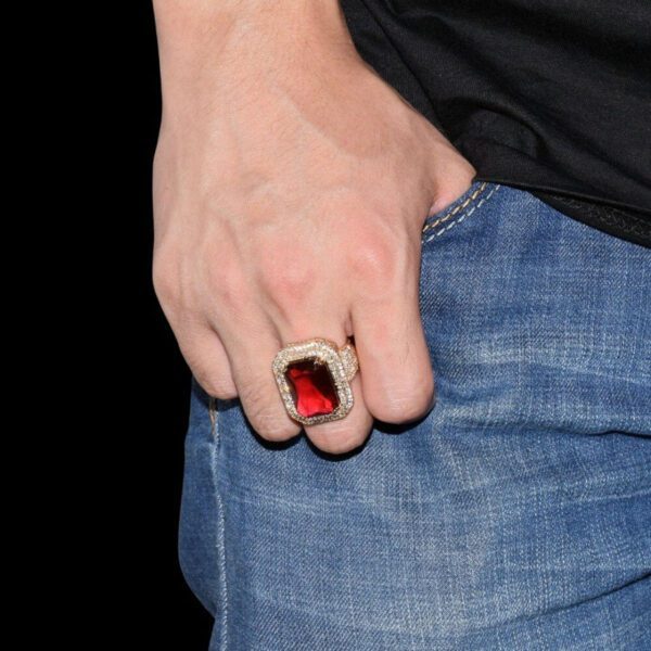 EMERALD STONES EDITION TENNIS AROUND VARIETY COLORS ICED OUT RINGS