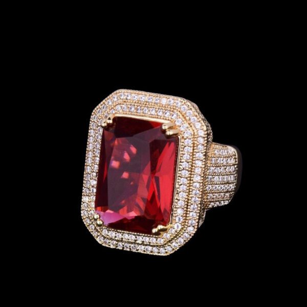 EMERALD STONES EDITION TENNIS AROUND VARIETY COLORS ICED OUT RINGS