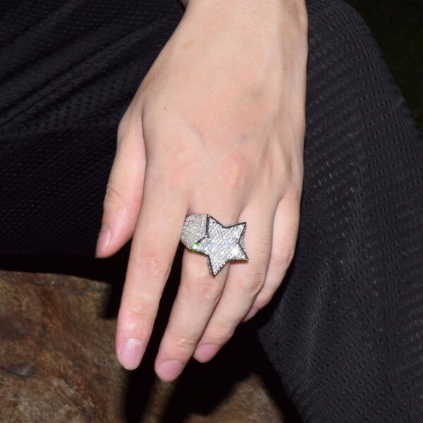 STAR EDITION FASHION DESIGN BLING BLING ICED OUT RING