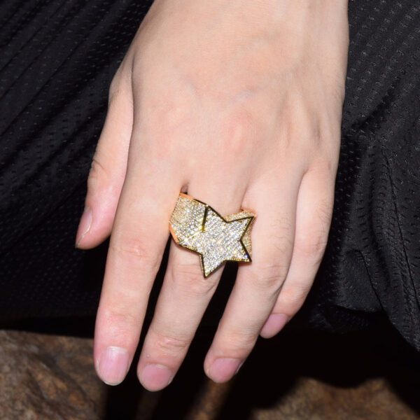 STAR EDITION FASHION DESIGN BLING BLING ICED OUT RING