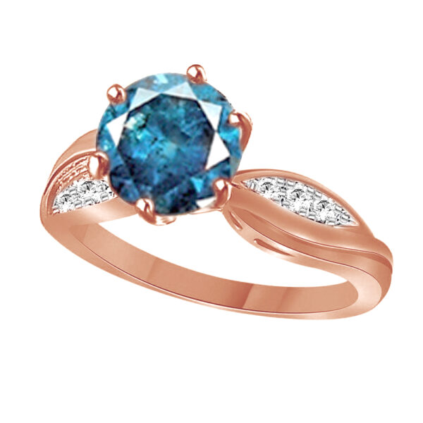 Elegant  Blue Simulated Moissanite Ring, 925 Sterling Silver Ring, Dainty Engagement Rings For Women, Wedding Band, Promise Ring, Gift For Her