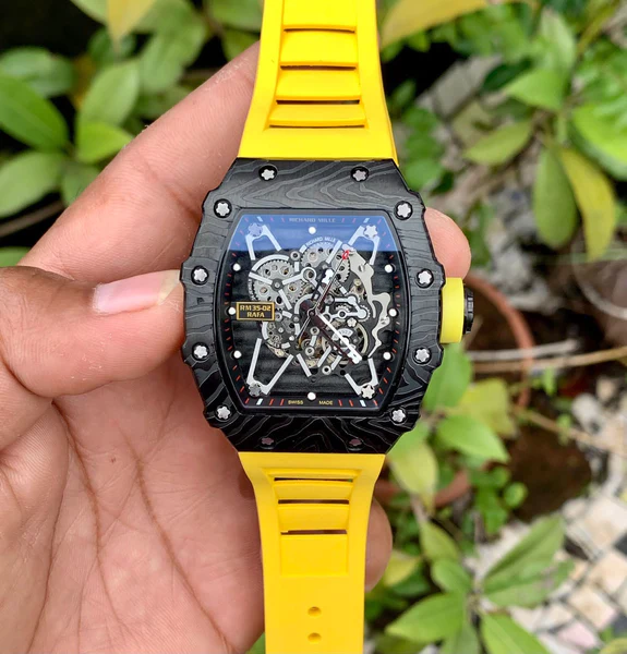 IMG-20220128-WA0065_600x600 Replica Richard Miles RM35-01 Stainless Steel Body Super Clone Men Watch, Fully Automatic Yellow Silicon Band Watch For Men