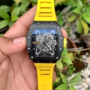 IMG-20220128-WA0065_600x600 Replica Richard Miles RM35-01 Stainless Steel Body Super Clone Men Watch, Fully Automatic Yellow Silicon Band Watch For Men