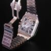 IMG-20220203-WA0032 Cartier Skeleton Rainbow Sapphire Diamond Men Watch, Stainless Steel White Gold Plated Men Watch For Birthday Gift