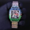 IMG-20220203-WA0036 Cartier Skeleton Rainbow Sapphire Diamond Men Watch, Stainless Steel White Gold Plated Men Watch For Birthday Gift