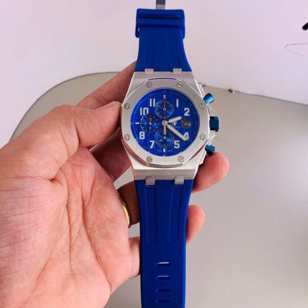 IMG-20220914-WA0023 Audemars Piguet Offshore Replica Stainless Steel Body Super Clone Men Watch, Bule Silicon Strap Fully Automatic Watch For Men