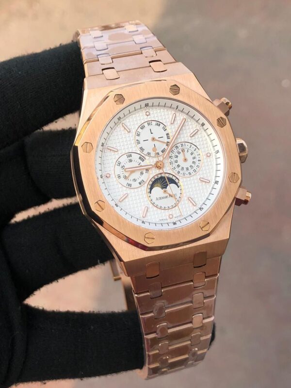 Audemars Piguet All Chronograph Working Men Watch, Stainless Steel Watch For Birthday Gift, Luxury Watch Gift For Him