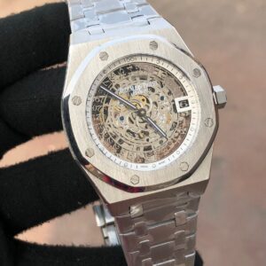 Audemars Piguet Skeleton Men Wrist Watch, Stainless Steel Self Winding Automatic Watch For Men