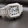 IMG-20221103-WA0027 Cartier Santos Eta Mument Moissanite Diamond Men Watch, Stainless Steel White Gold Plated Roman Men Watch For Birthday Gift