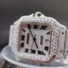 IMG-20221103-WA0028 Cartier Santos Eta Mument Moissanite Diamond Men Watch, Stainless Steel White Gold Plated Roman Men Watch For Birthday Gift