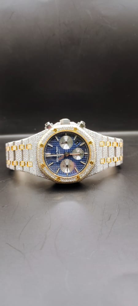 IMG-20221114-WA0003 Audemars Piguet Iced Out Diamond Watch, Chronograph Working VVS Moissanite Diamond Men Wrist Watch, Wedding Gift Diamond Watch For Him