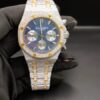 IMG-20221114-WA0005 Audemars Piguet Iced Out Diamond Watch, Chronograph Working VVS Moissanite Diamond Men Wrist Watch, Wedding Gift Diamond Watch For Him
