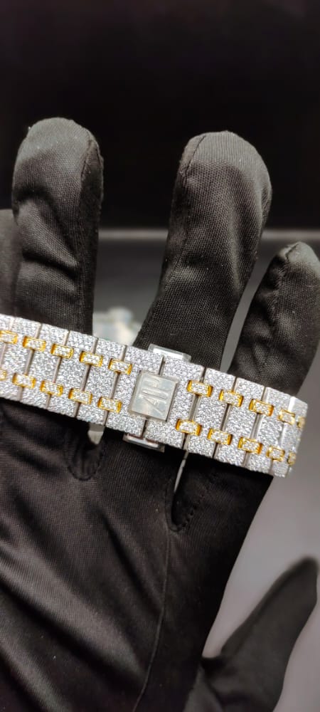 IMG-20221114-WA0007 Audemars Piguet Iced Out Diamond Watch, Chronograph Working VVS Moissanite Diamond Men Wrist Watch, Wedding Gift Diamond Watch For Him