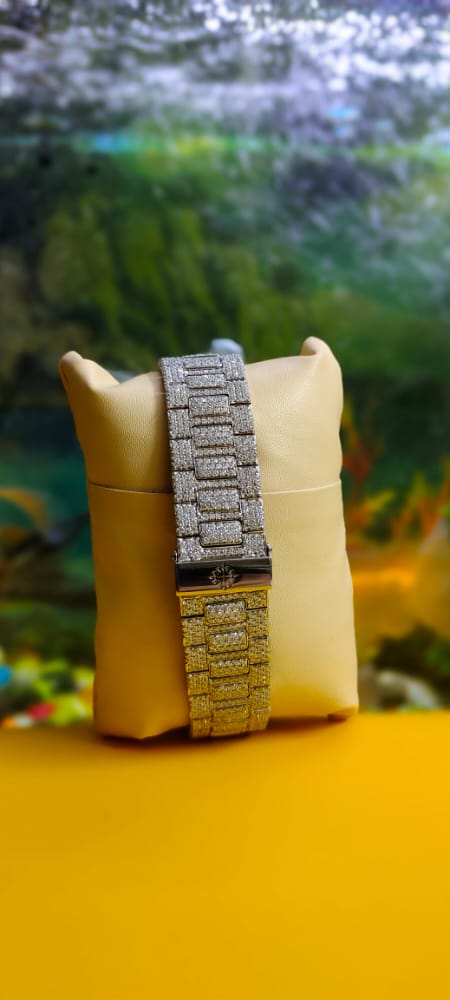 IMG-20221123-WA0004 Patek Philippe Geneve Round Moissanite Diamond Men Automatic Watch,White Gold Plated Iced Out Moissanite Diamond Men Watch For Birthday Gift