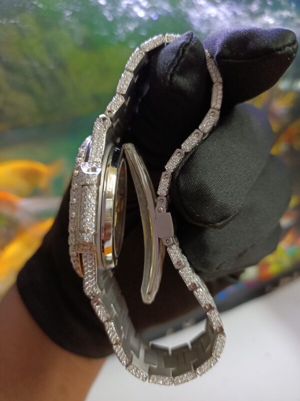 IMG20221107174146 - Copy Patek Philippe Geneve Round Moissanite Diamond Men Automatic Watch, White Gold Plated Men Watch For Birthday Gift