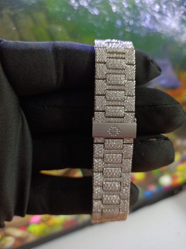 IMG20221107174200 - Copy Patek Philippe Geneve Round Moissanite Diamond Men Automatic Watch, White Gold Plated Men Watch For Birthday Gift