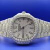IMG20221123104457 Patek Philippe Geneve Round Moissanite Diamond Men Automatic Watch,White Gold Plated Iced Out Moissanite Diamond Men Watch For Birthday Gift