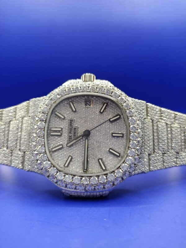 IMG20221123104457 Patek Philippe Geneve Round Moissanite Diamond Men Automatic Watch,White Gold Plated Iced Out Moissanite Diamond Men Watch For Birthday Gift